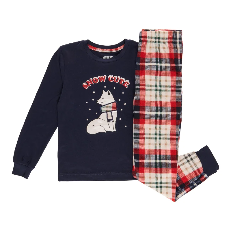 MONKEY BARS Girl's Blue North Country Family PJ Set, 2-Piece