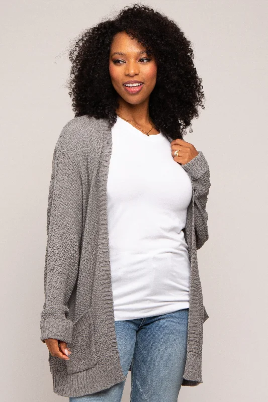 Layered cardiganHeather Grey Cuff Sleeve Cardigan