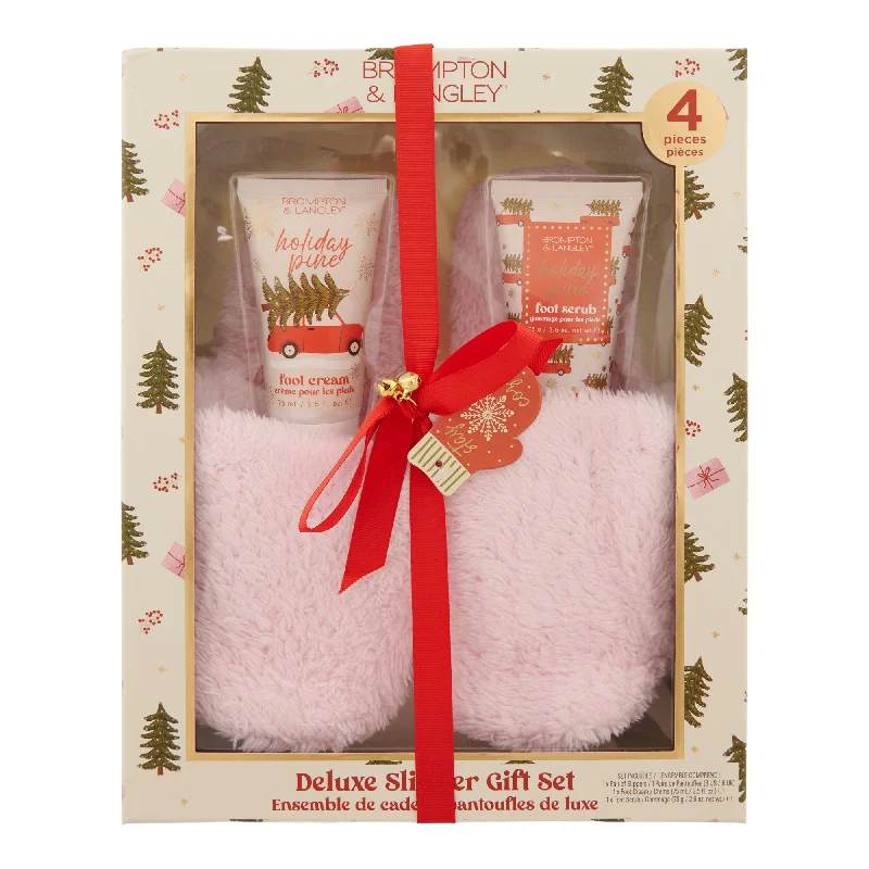 Brompton & Langley Deluxe Slipper Gift Set, 4-Piece