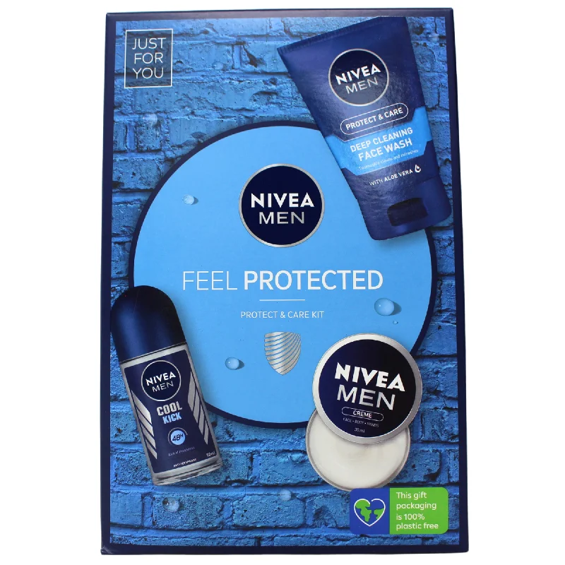 Nivea Men Feel Protected Gift Set, 3-Piece