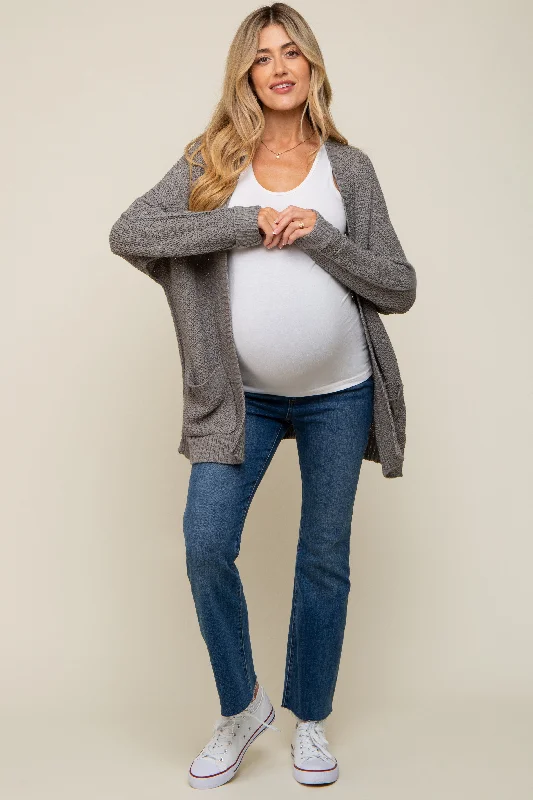 Wrap cardiganHeather Grey Cuff Sleeve Maternity Cardigan