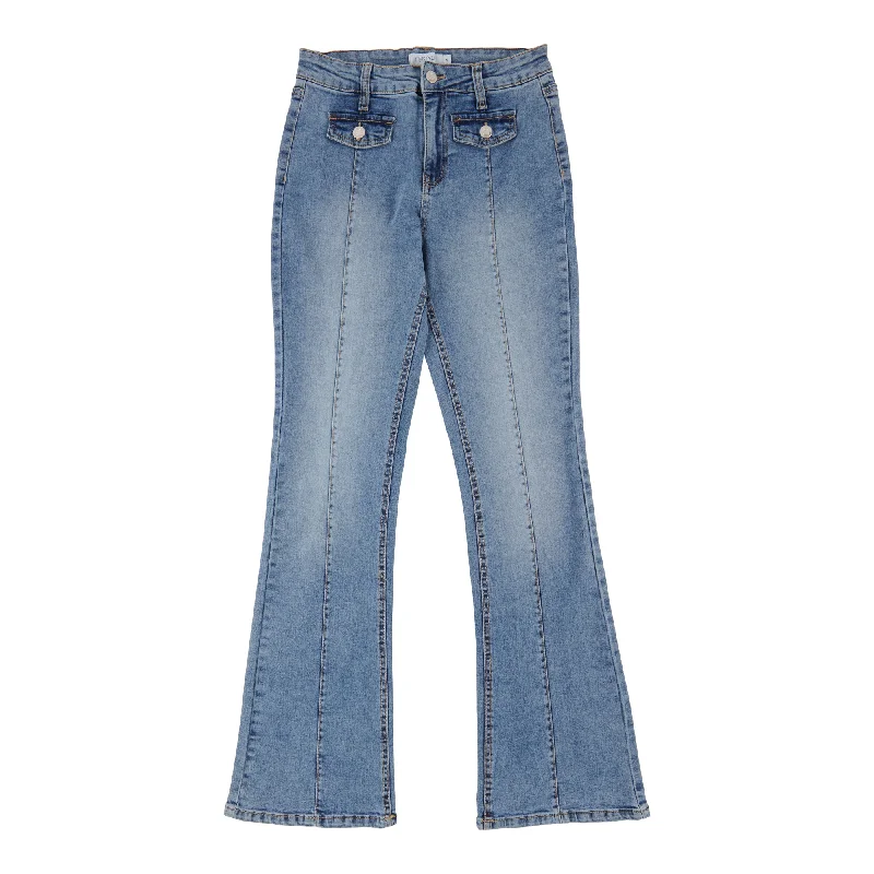 mySTYLE Women's Quest Flare Denim BottomsDenim with hat
