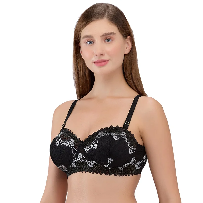 Anti-odor braPadded Mid Coverage wired Bra Black
