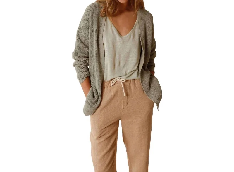 Reversible cardiganKnitted Pocket Cardigan In Aloe