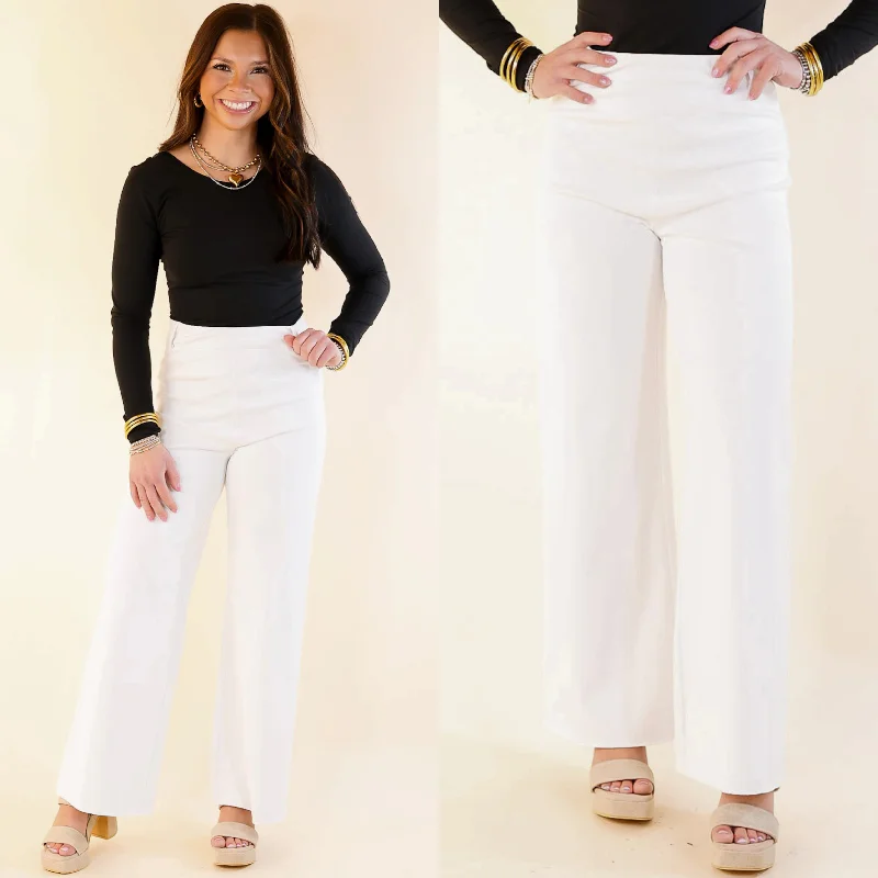 Lyssé | Erin Wide Leg Denim Trousers in White WashLee