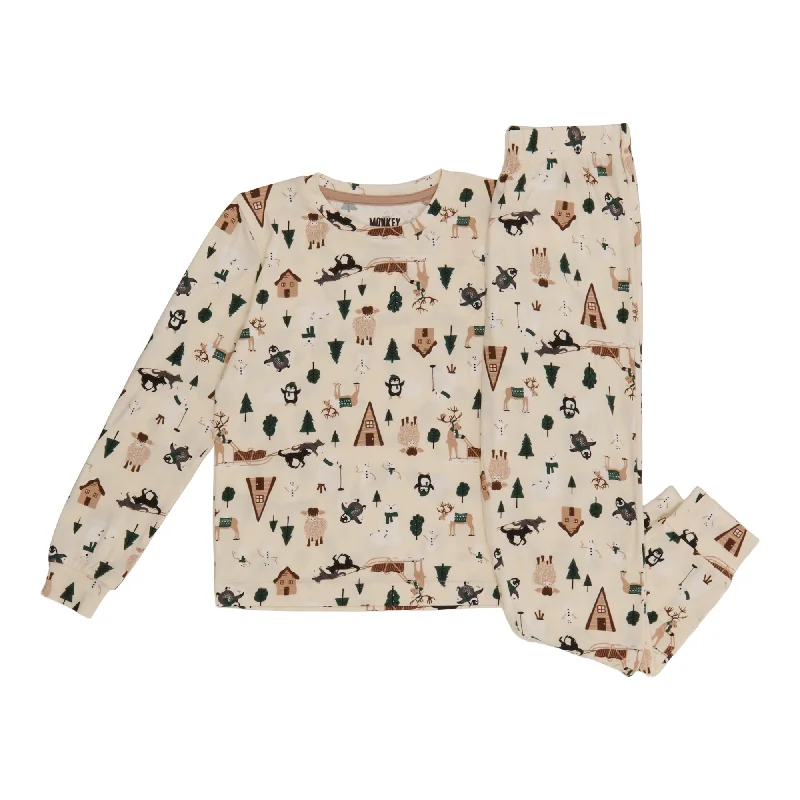 MONKEY BARS Girl's North Country Family PJ Set, 2-Piece