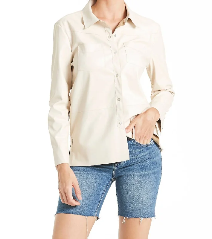 Nola Western Shirt in Bone