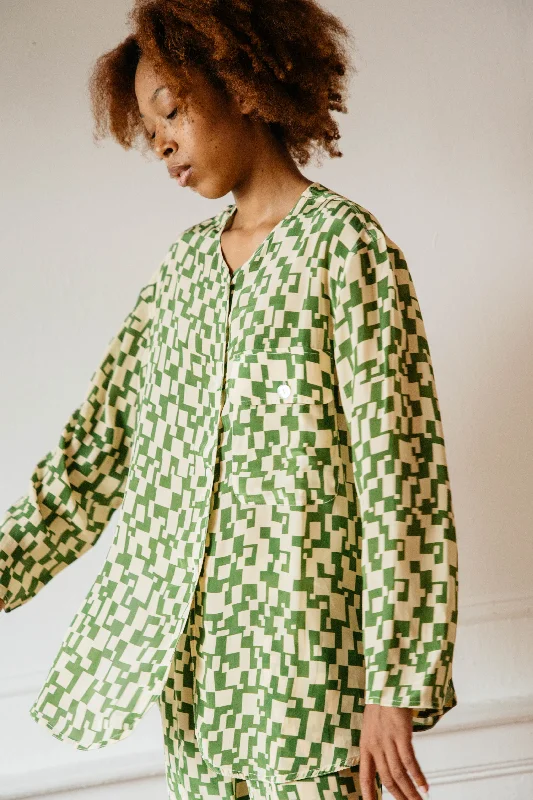 Studio Tetris Shirt- Butter/ Pickle