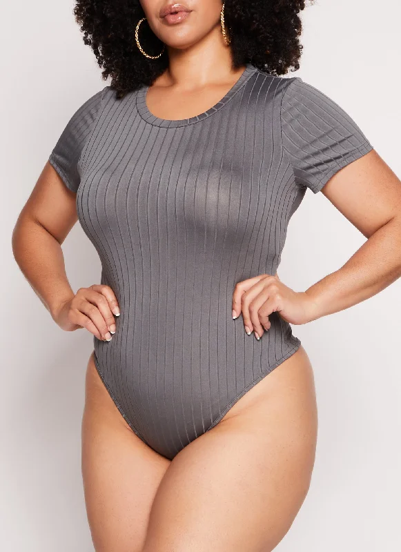 Plus Size Daisy Ribbed Knit Bodysuit