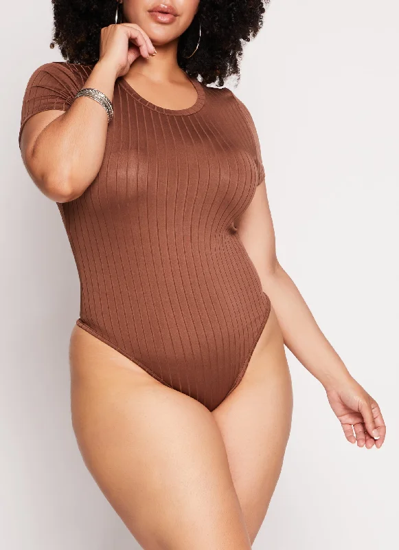 Plus Size Daisy Ribbed Knit Bodysuit