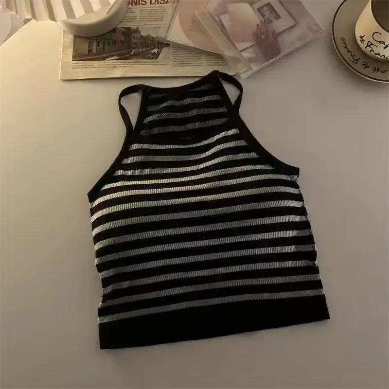 Korean Striped Tank Top: Women's Fashion Essential for Summer