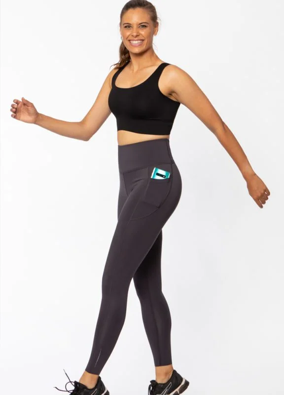 Sustainable Activewear F/L High Waisted Leggings with Pockets – Slate