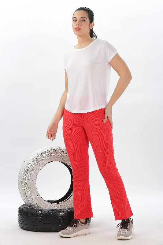 Womens Cotton SLIM FLARE  Spandex  Flared STRETCHY AND COMFORT FIT Pant