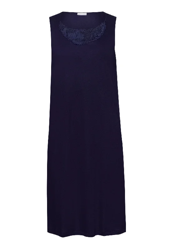 Anne Cotton Round Neck Tank Gown 100cm | Evening Blue 74890-2621